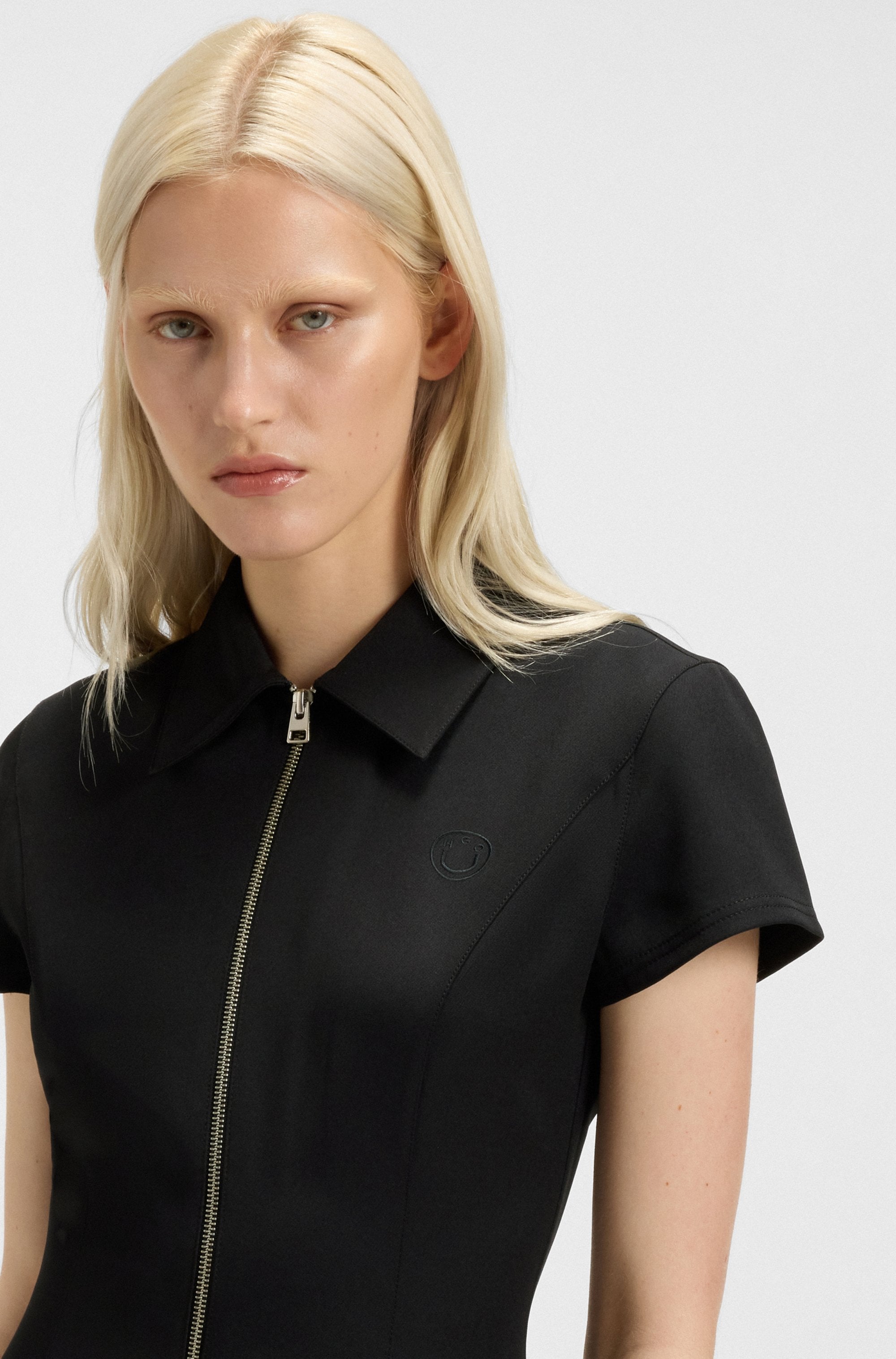 HUGO Blue Polokleid »Kahuma« Rockteil mit Kellerfalten
