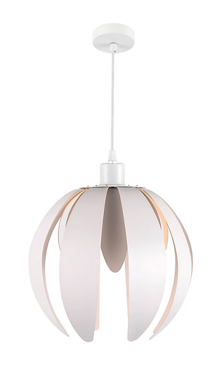 Suspension Pleiones GoodHome E27 blanc mat