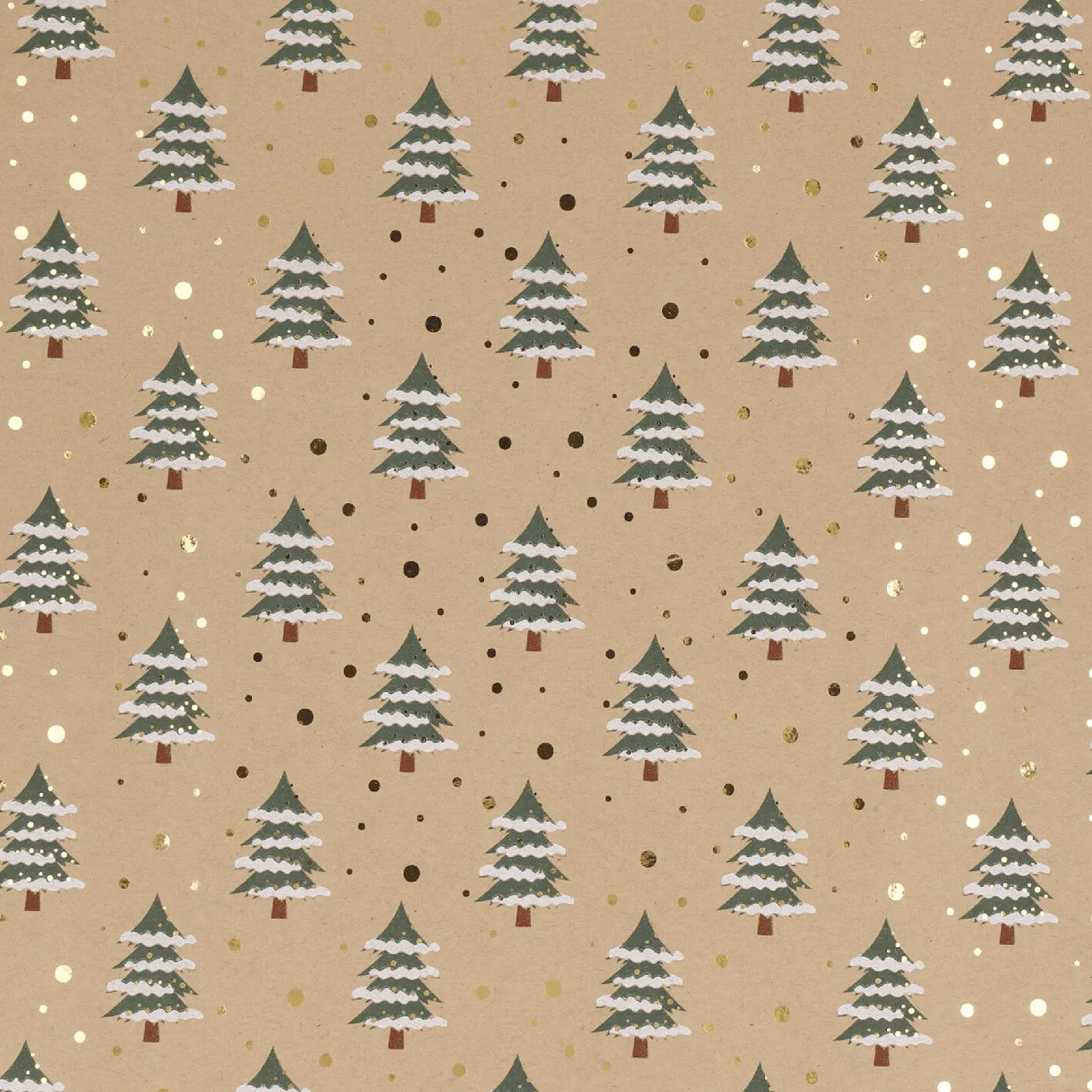 Weihnachtsgeschenkpapier Baum-Motiv - 2 m