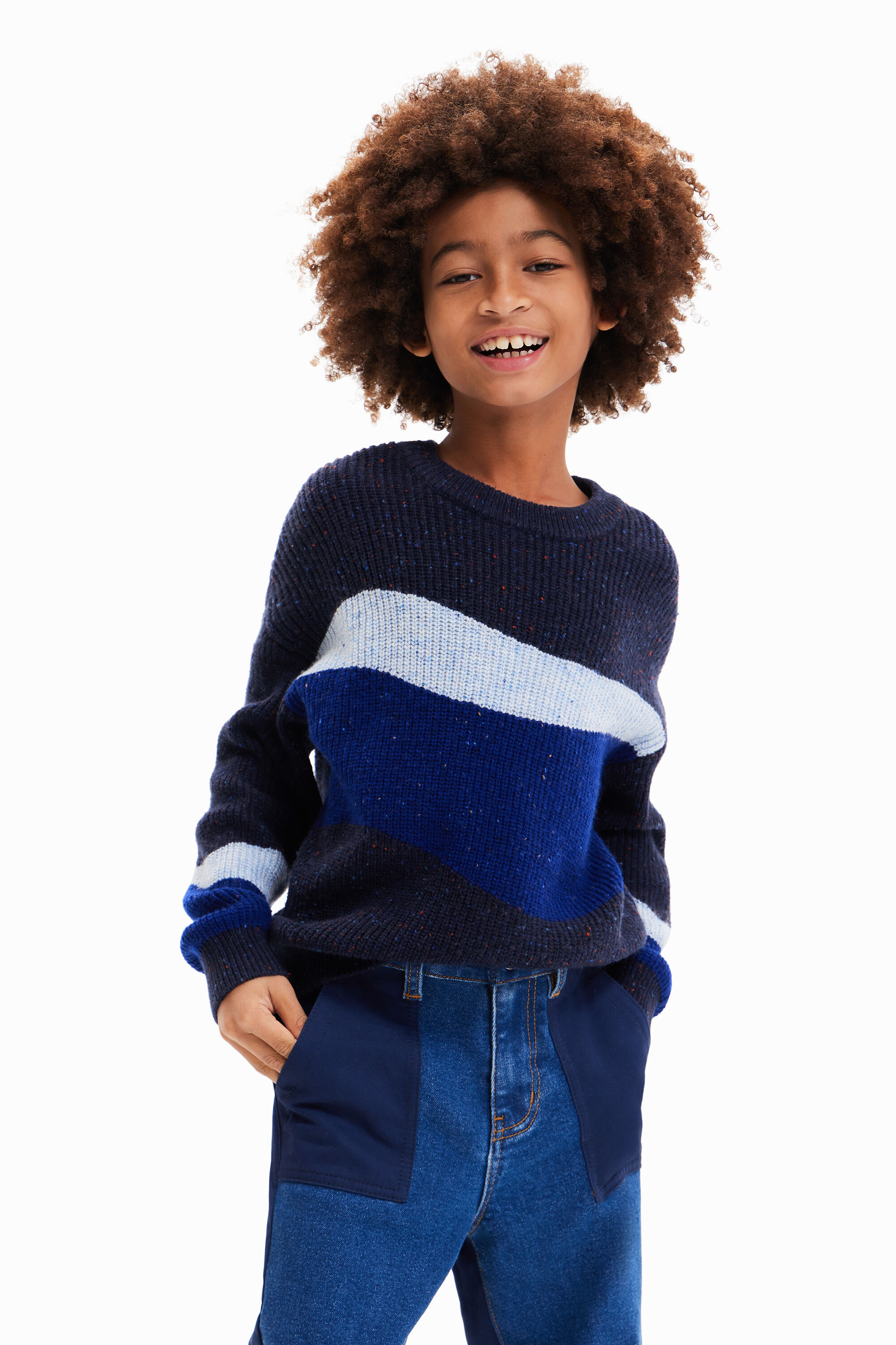 Jersey jacquard com ondas