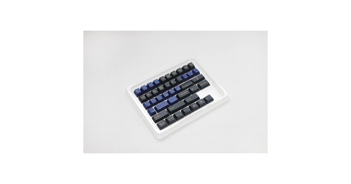 DuckyHorizon keycaps  (Donkerblauw/zwart, 133 stuks)