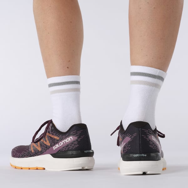 Chaussure running SALOMON SONIC 5 BALANCE W WINE/BLACK/BLAZING ORANGE