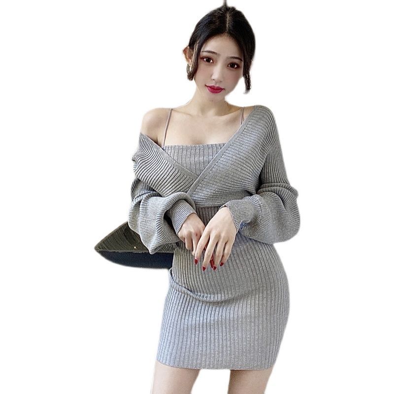 Gelbes - Mock Two-Piece Sweater Dress