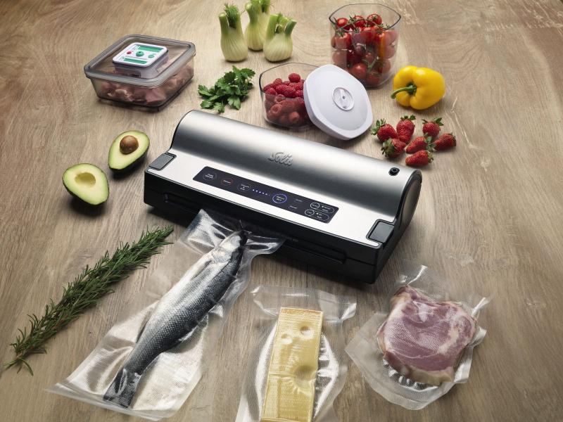 Solis Vakuumiergerät Vac Prestige Silber Automatisches Vakuumier-System mit praktischem Bedienungsfeld