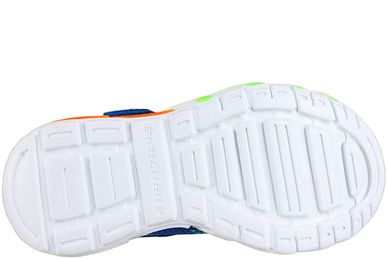 SKECHERS S LIGHT - FLEX-GLOW BOLT SKO I BLÅT TEKSTIL OG PU