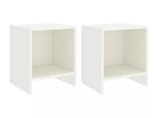 Tables de chevet 2 pièces Blanc 35x30x40 cm Bois de pin massif