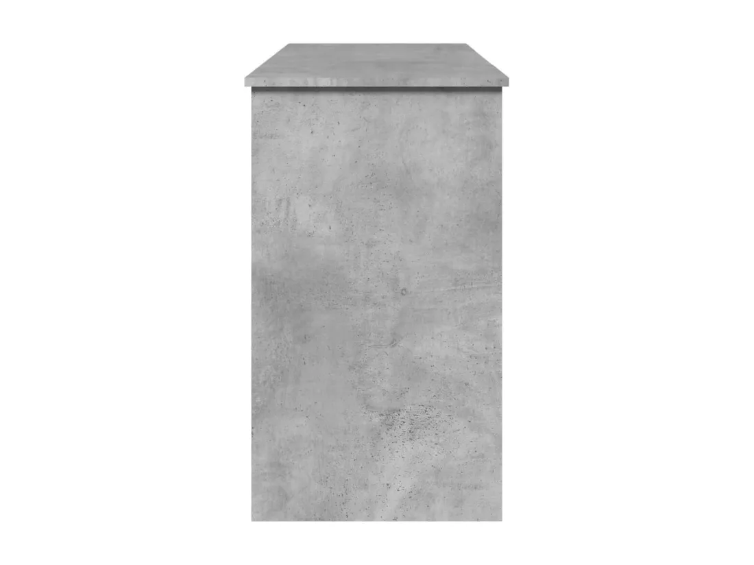 Coiffeuse avec miroir gris béton 100x45x76 cm