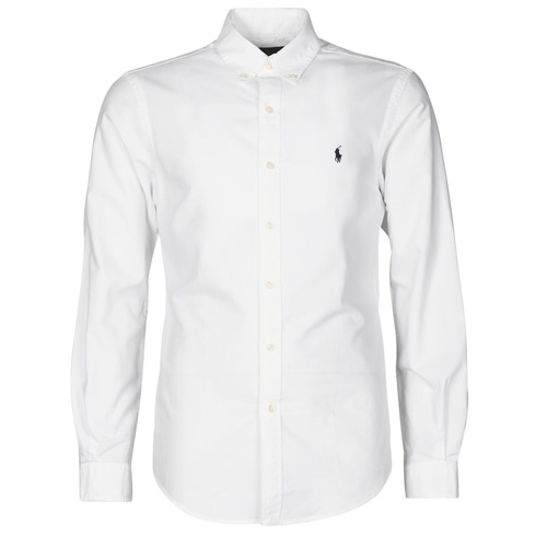 Polo Ralph Lauren - CHEMISE CINTREE SLIM FIT EN OXFORD LEGER TYPE CHINO COL BOUTONNE Blanco