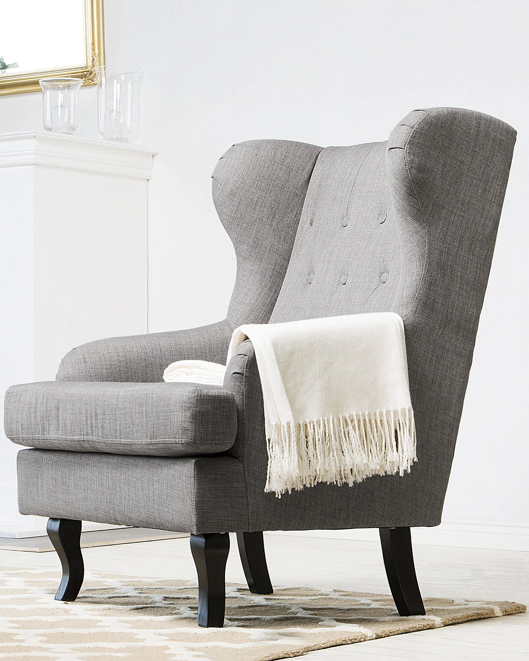 Oorfauteuil ALTA Stof Grijs