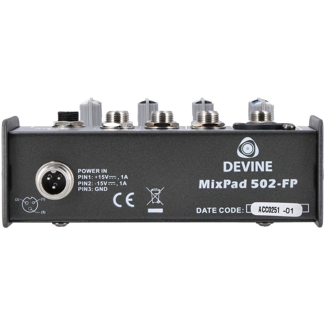 Devine MixPad 502 professionele 5-kanaals mixer