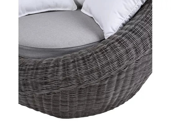 Lot de 2 fauteuils de jardin en résine tressée gris - WHITEHEAVEN de MYLIA