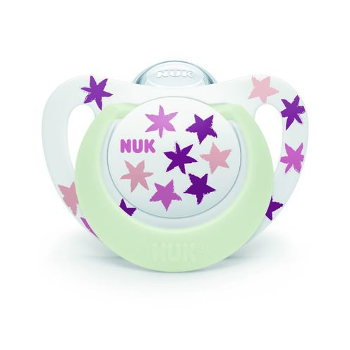 2 Sucettes STARLIGHT 18-36m Fille - NUK