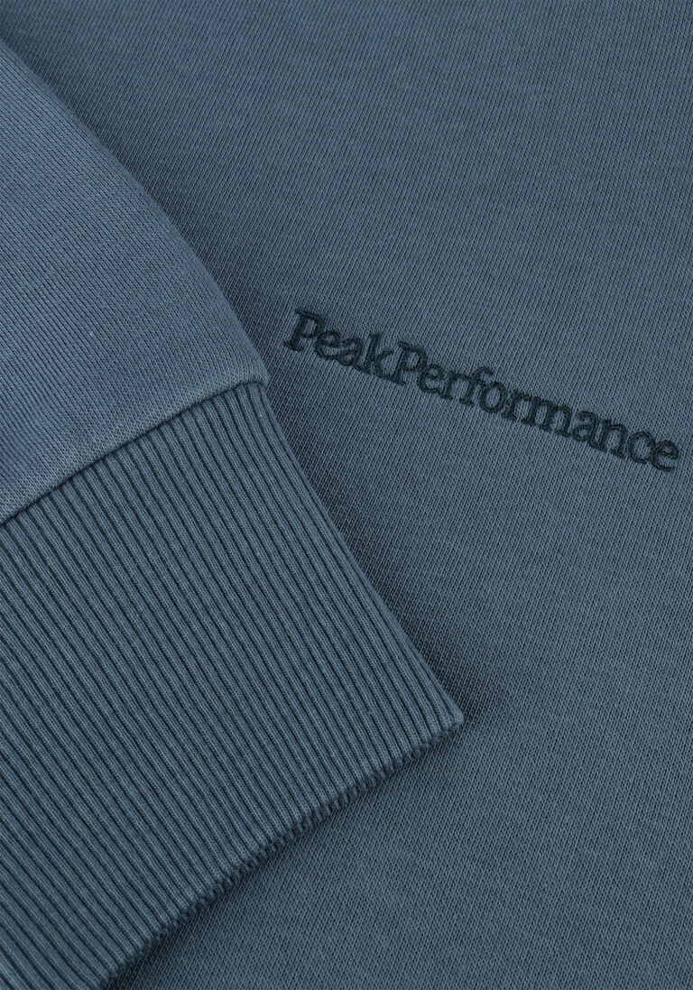 blauwe peak performance sweater original small logo crew men