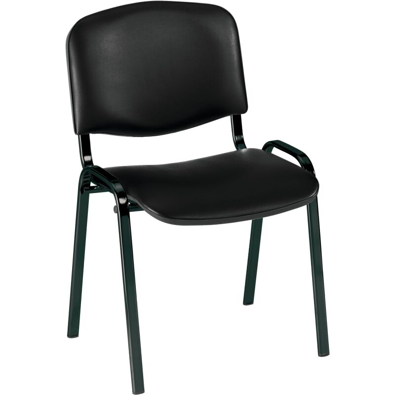 Chaise CONFÉRENCE - vinyle pieds noir