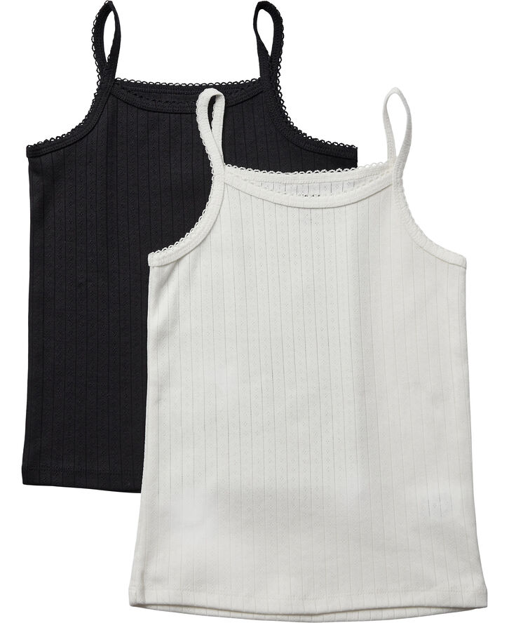 Magasin du Nord Collection Ava top 2-Pack - Organic GOTS Star white
