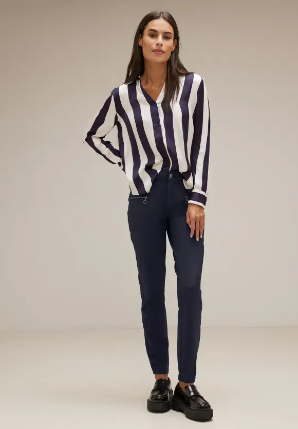 Slim Fit Technostretch Hose - deep blue