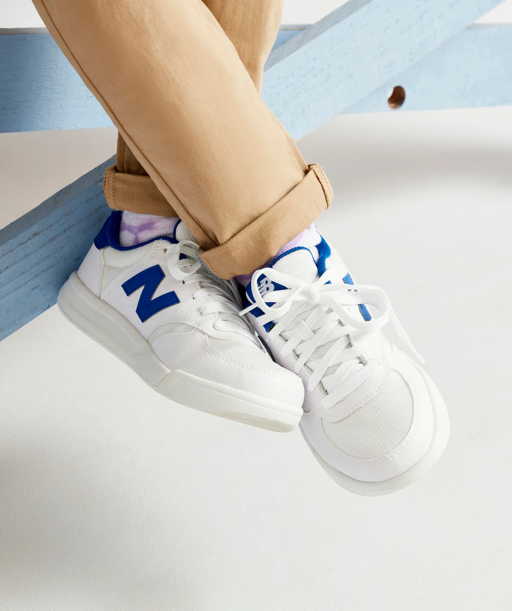 NEW BALANCEBASKETS 300 BLANCHES ET BLEUES