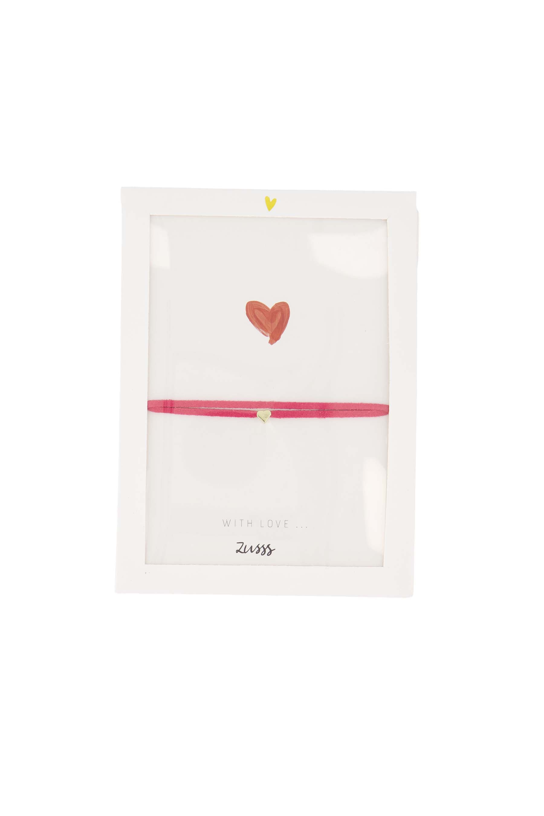 immitatie suede armband met hart