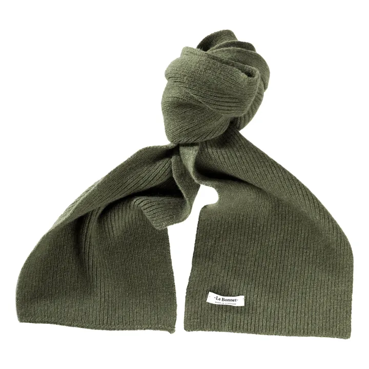 Le Bonnet Amsterdam Echarpe Laine et Angora | Vert foncé