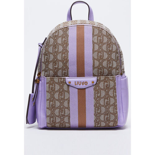 Liu Jo - Mochila jacquard con logotipo Marrón