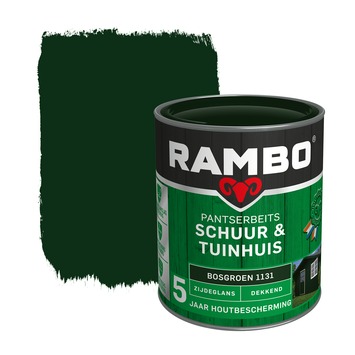 Rambo Pantserbeits Schuur & Tuinhuis zijdeglans dekkend bosgroen 750 ml