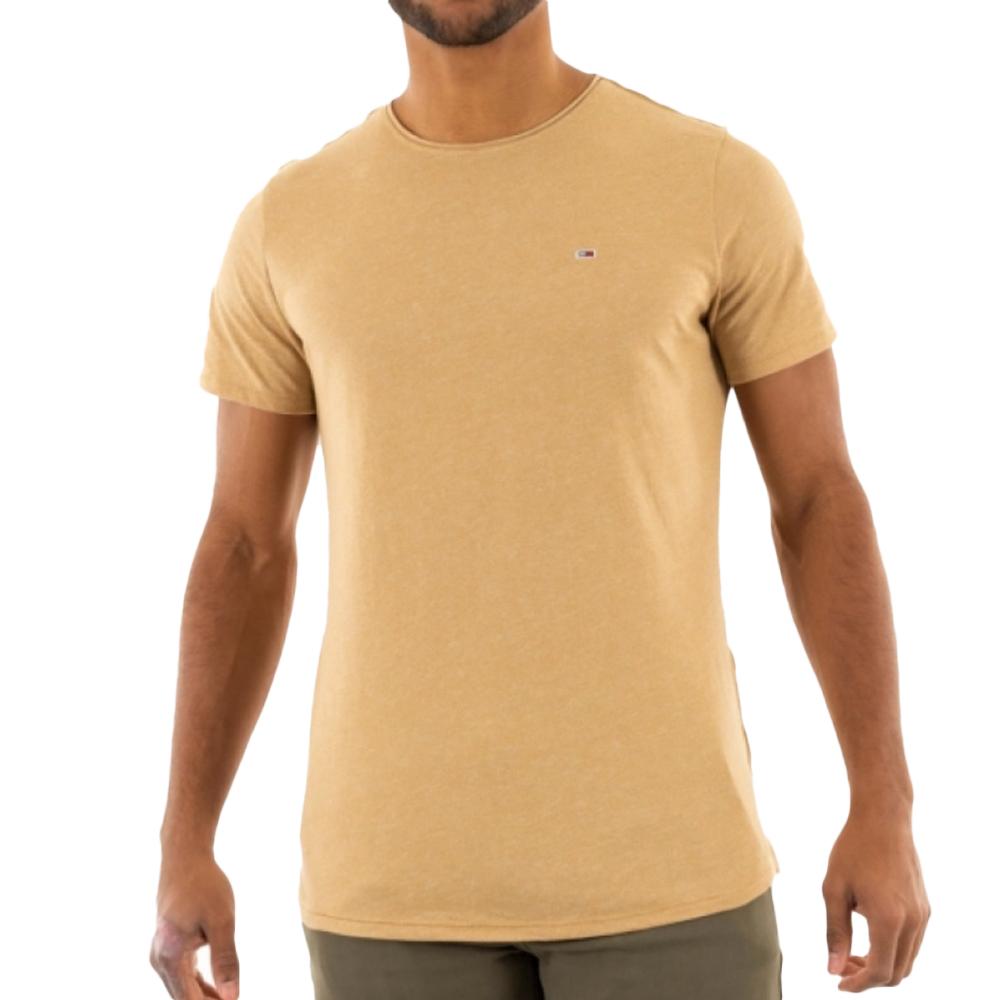 Tommy Hilfiger T-shirt Beige Homme Tommy Hilfiger Slim Jaspe