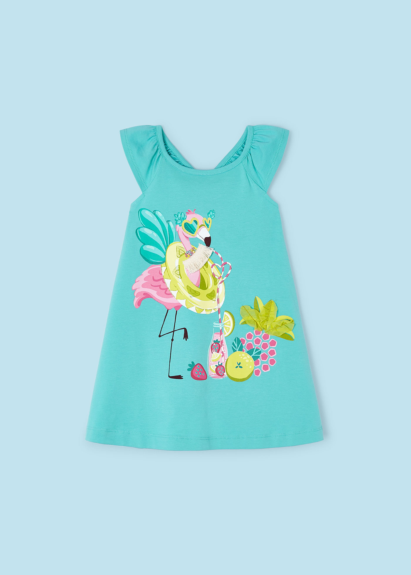 Vestido Better Cotton com estampa de kiwi para meninas