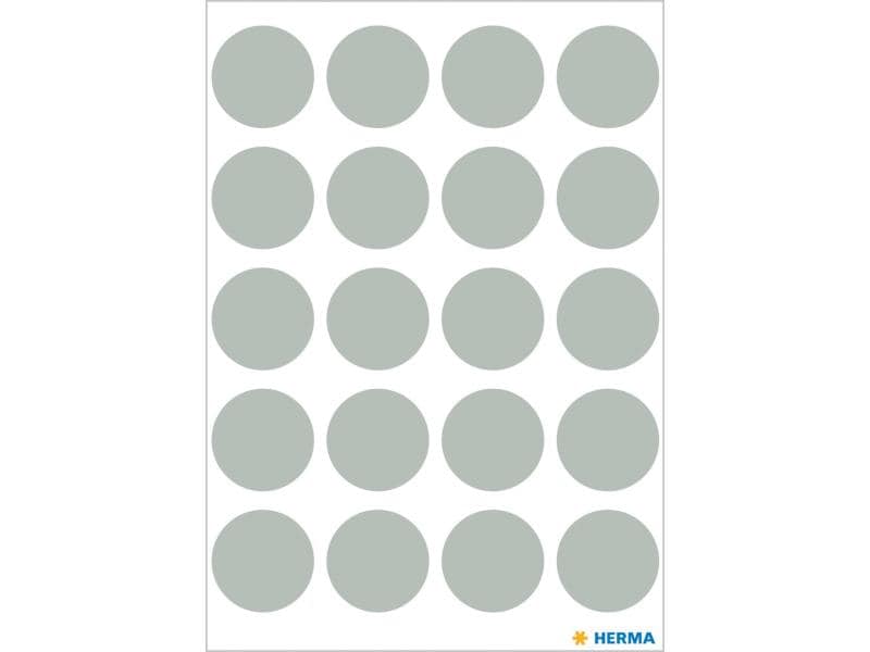 Herma Stickers Klebepunkte Vario Ø 19 mm, Grau Markierungspunkte Sticker