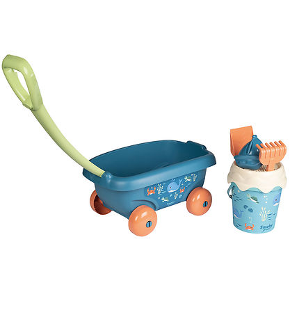 Smoby Tr?kvogn m. Strands?t - 6 Dele - Blå