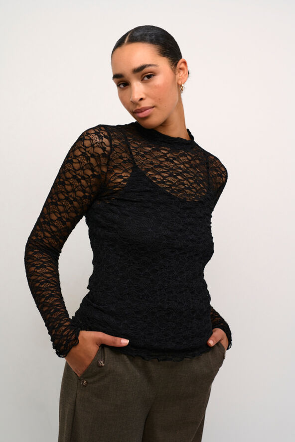 Kaffe KAjolia LS Blouse Black deep