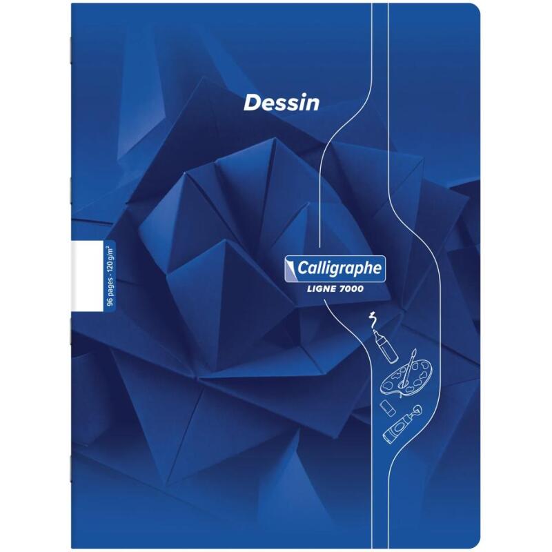 Cahier Dessin scolaire piqué 7000 24x32 cm 96 pages uni 120g - Assortis