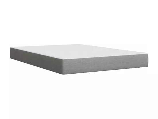 Sommier à lattes de lit avec matelas Gris clair 160x200cm Tissu