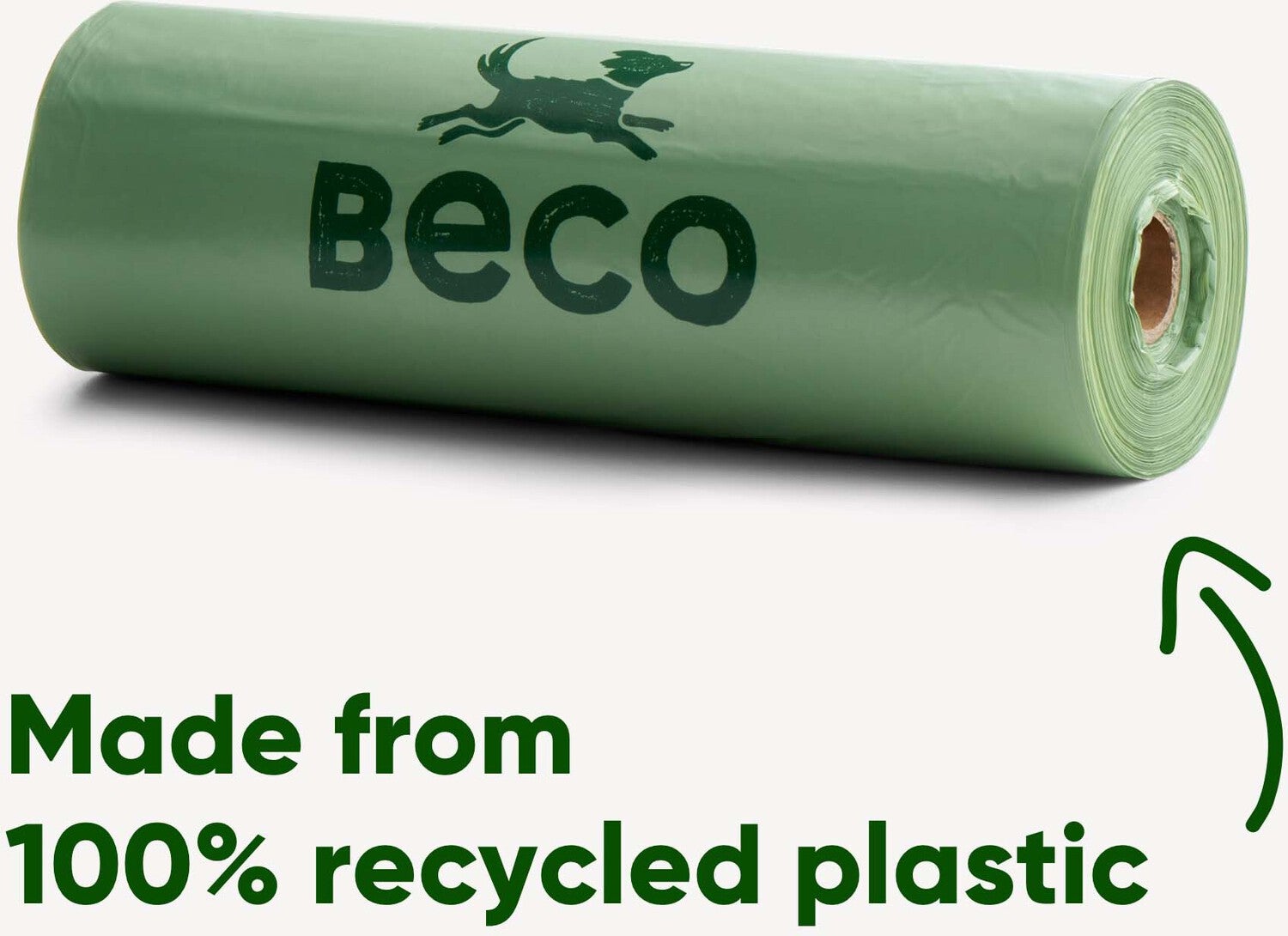 Beco poepzakjes rol groen 300 stuks