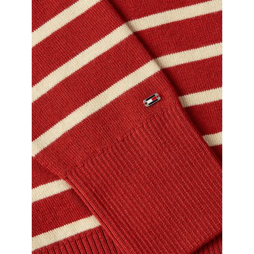 Tommy Hilfiger Mini Stripe Striktrøje, Dark Magma/Ivory, M