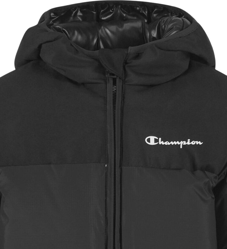 Champion Boys Script Logo Padded jakke Sort
