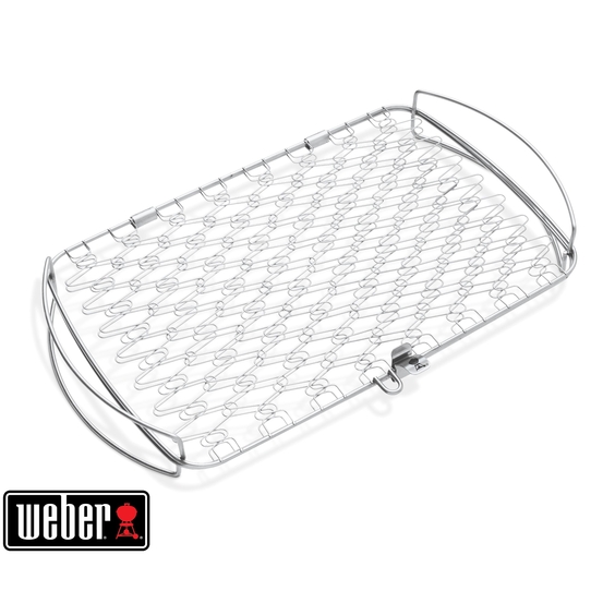 Grand panier à poisson flexible pour barbecue en inox - 46x28,4 cm