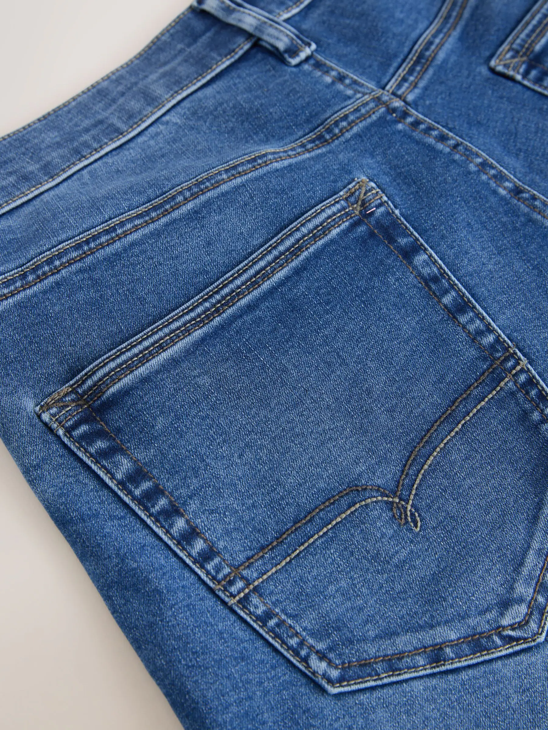 Mediumblauw - Straight fit - Motionflex jeans