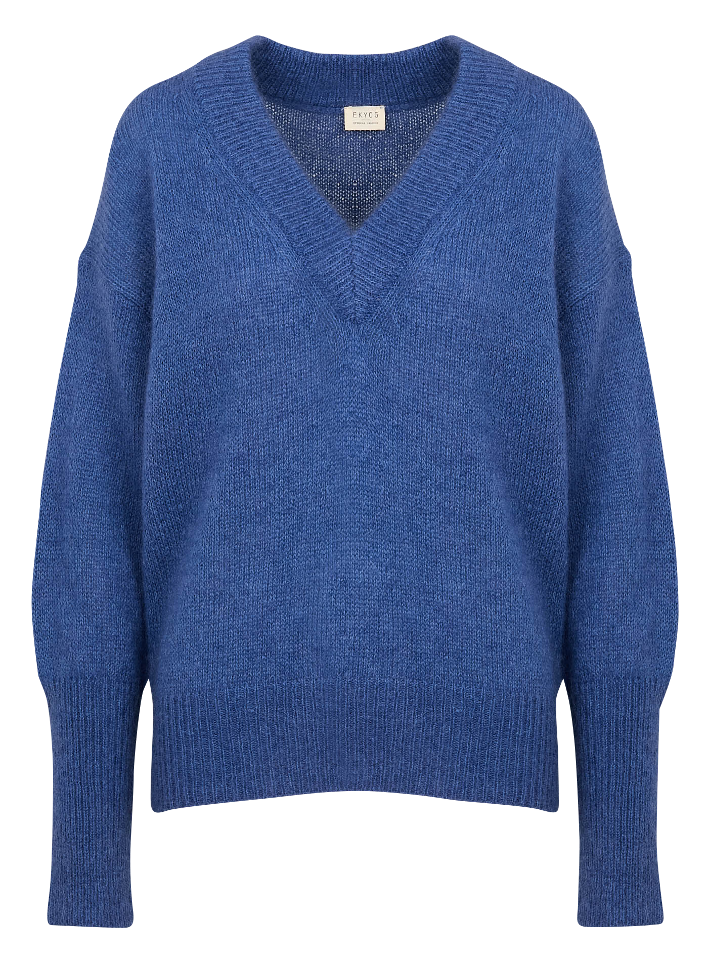 LORE - Pull ample col V en laine et soie | Jean Stone
