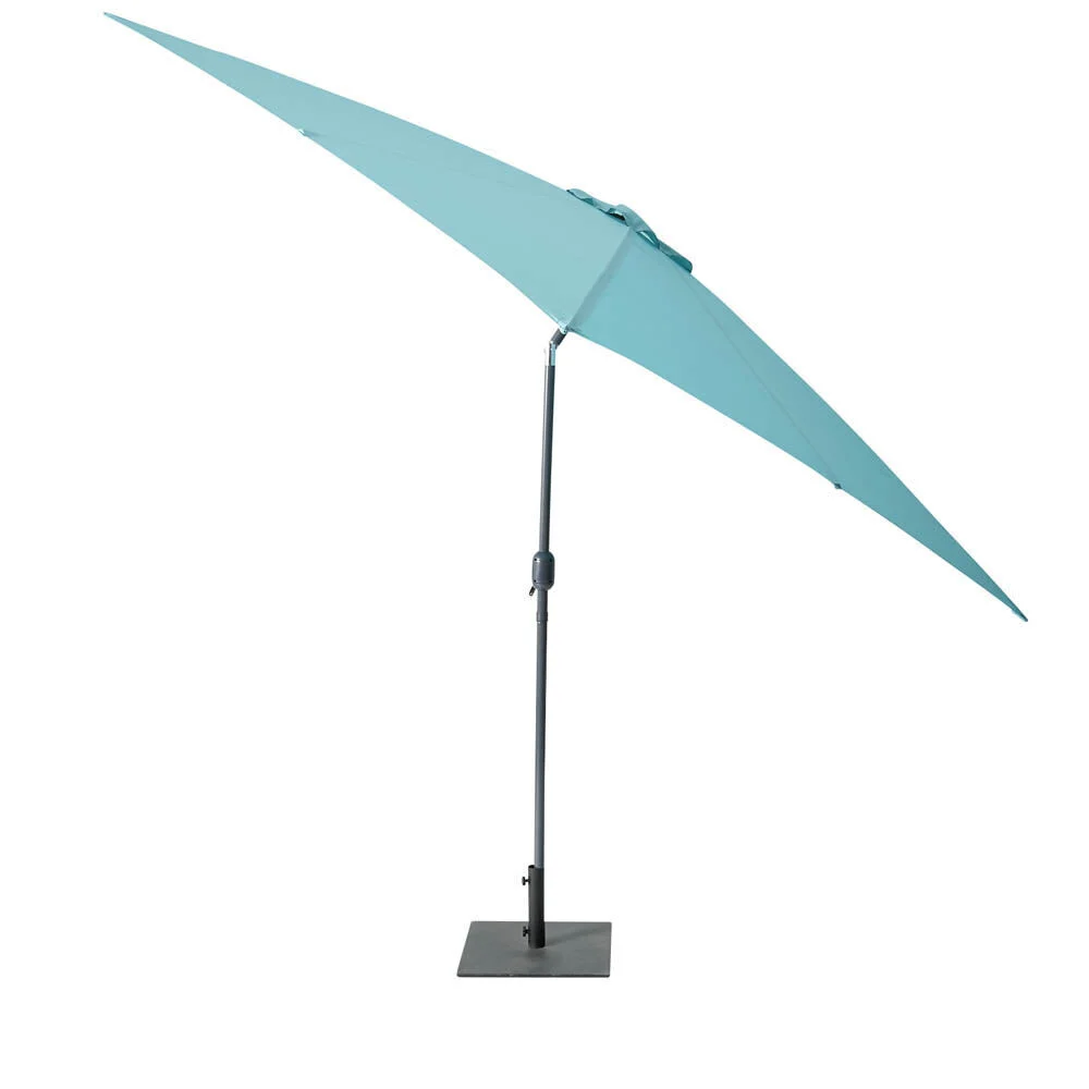 Parasol carré Tiago inclinable bleu L.250 x l.250 x H.245 cm