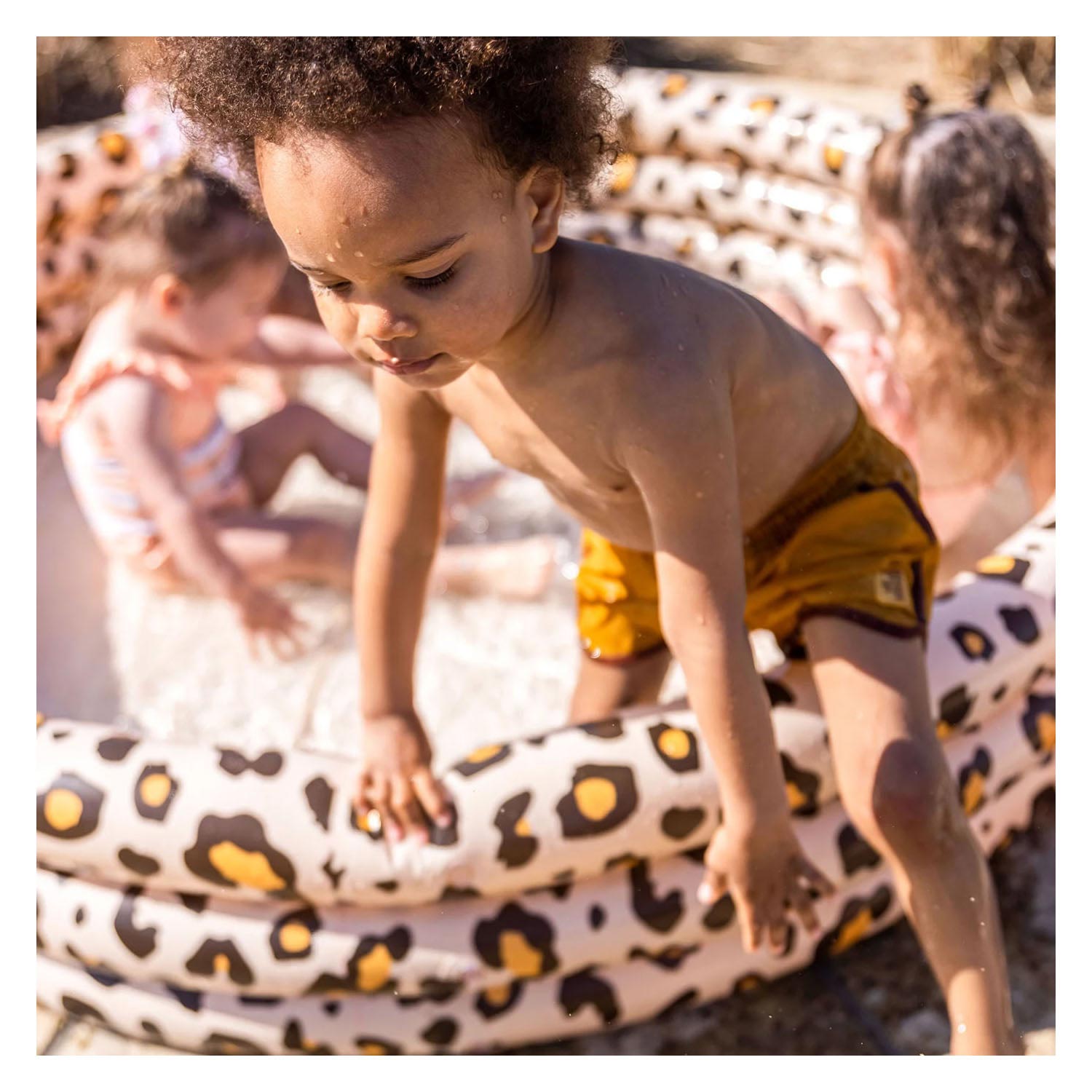 Kinderzwembad Beige Panterprint, 150cm