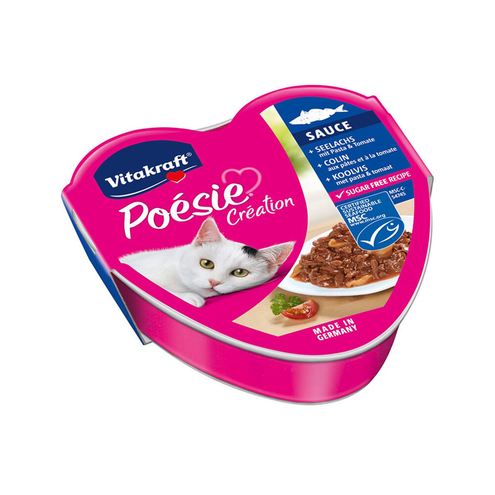 Vitakraft Poésie Création Koolvis, pasta & tomaat in saus