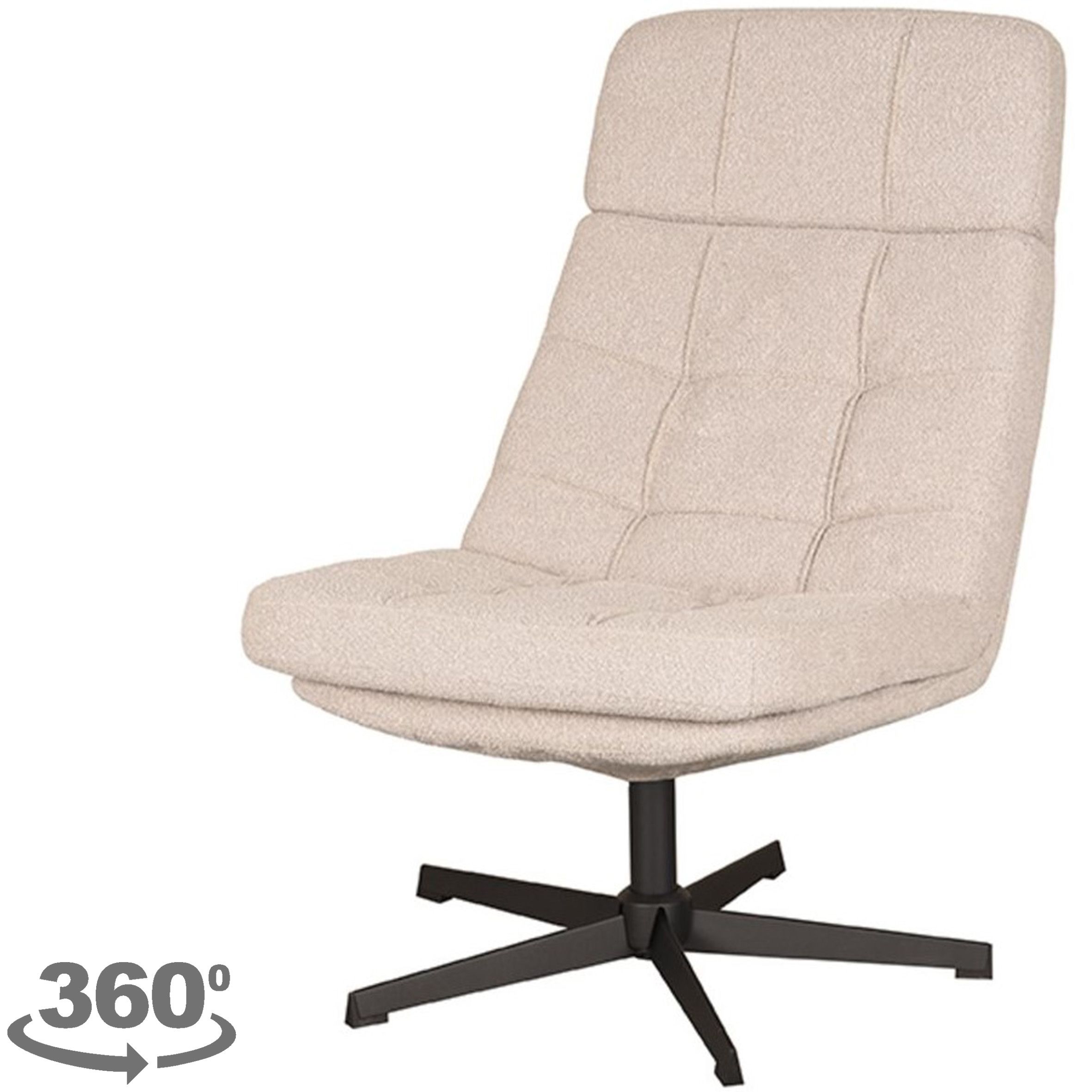 Draaifauteuil Naturel CH-73.001 Alvar B53 x D57 x H83 cm