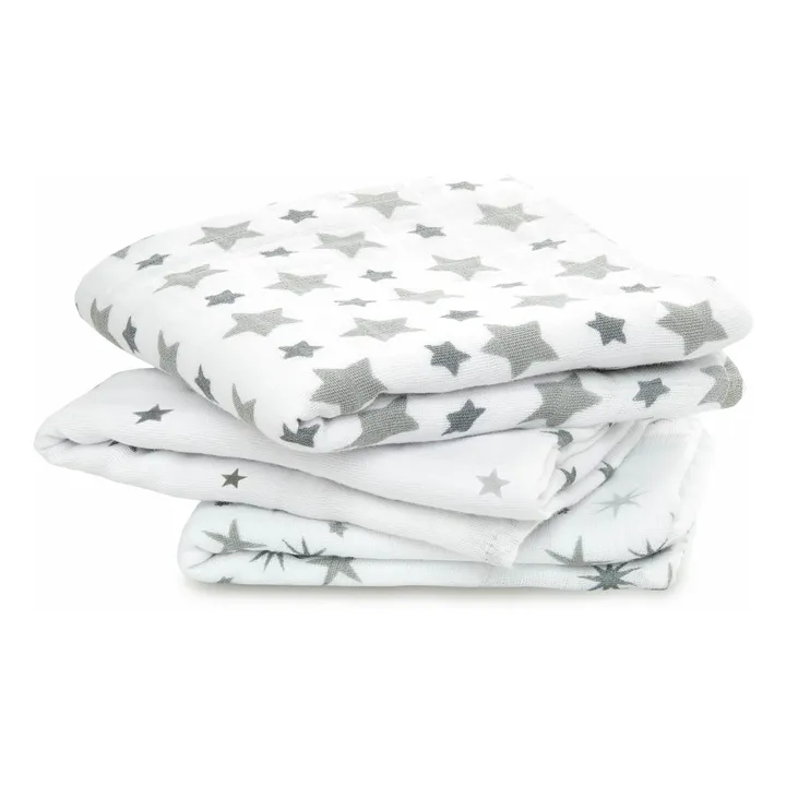 aden + anais Lange 70x70 cm - Etoiles gris - Pack de 3