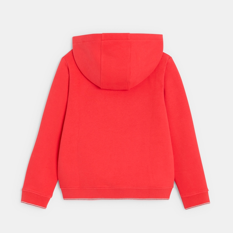Sweat zippé à capuche rouge fille Chipie