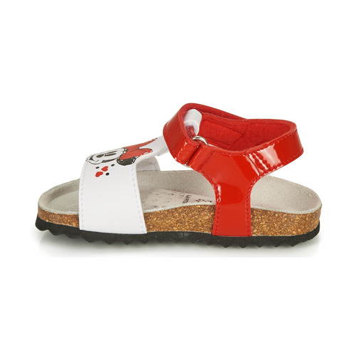 Geox - SANDAL CHALKI GIRL - Rouge / Blanc