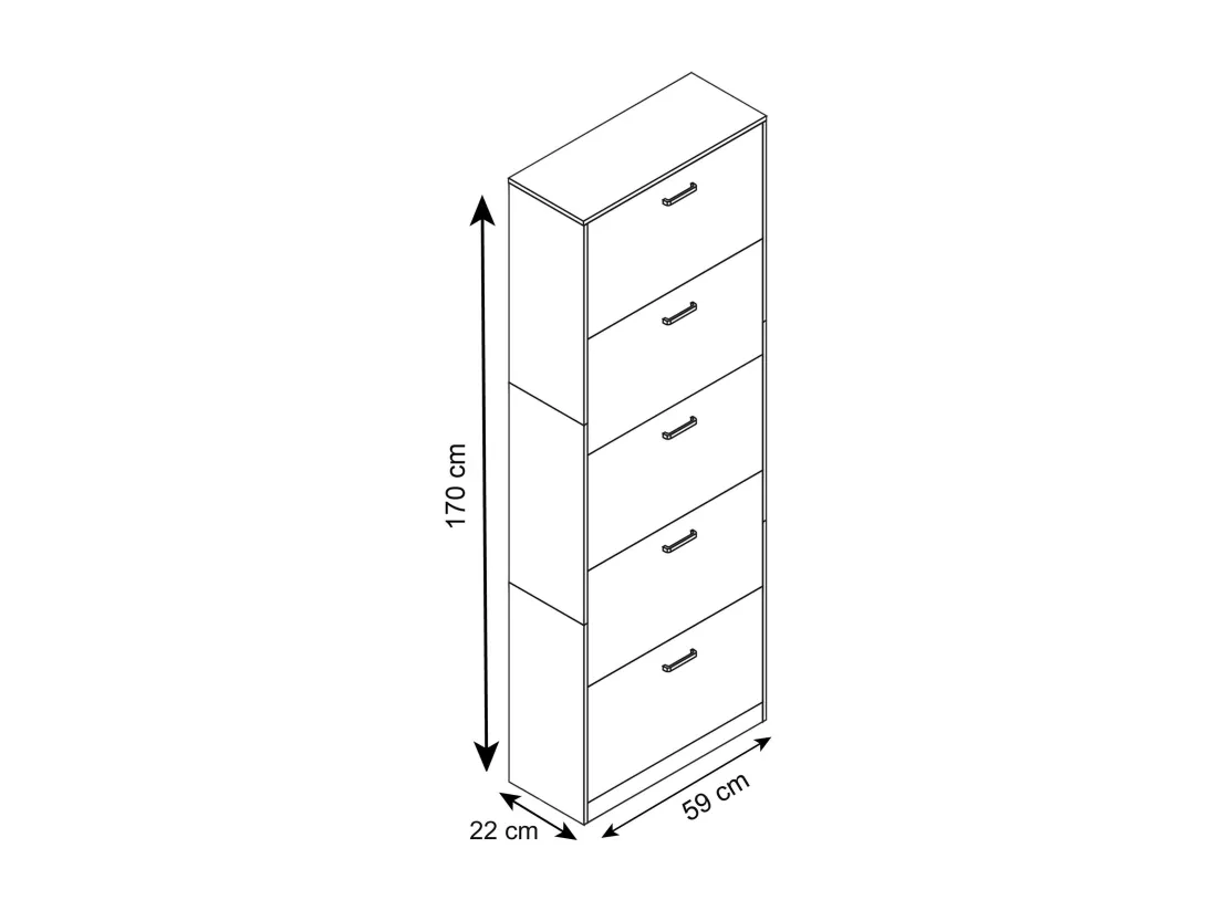 Armoire à chaussures basculante Sipos XL