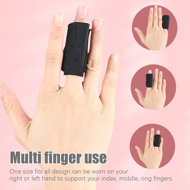 Fingerbandage med beskyttelse til to fingre Sort M