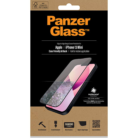 PanzerGlass iPhone 13 Mini - sort