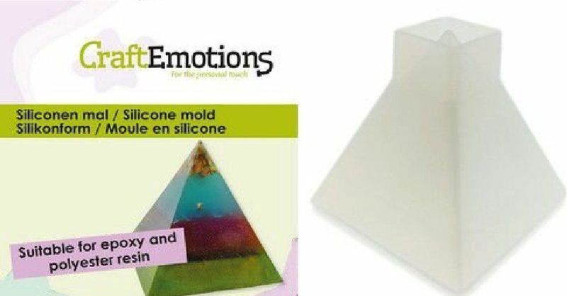 CraftEmotions - Siliconen mal - Piramide 5,7x6cm - Geschikt voor Epoxy en Polyester giethars