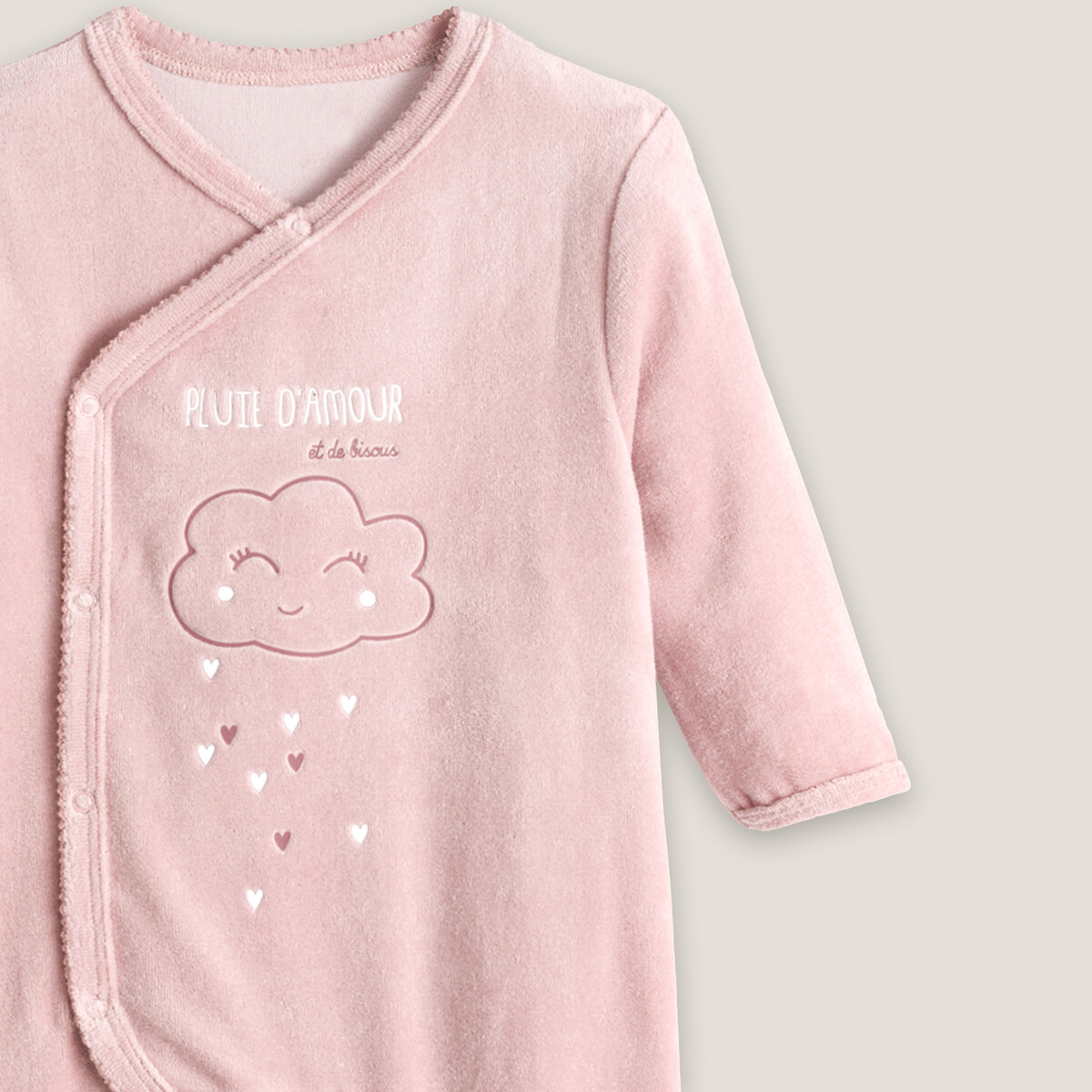 COLEÇÃO LA REDOUTE<br>Pijama de uma peça em veludo de algodão